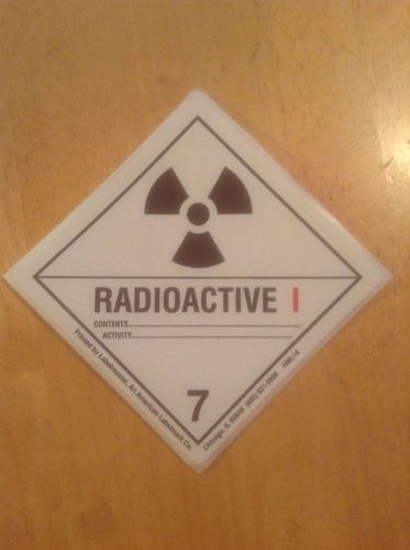 Official D.O.T Warning Sticker: Radioactive1
