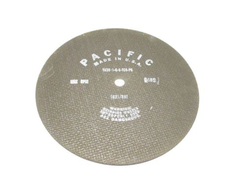 New pacific grinding wheel ta30-1-q-g-fc8-pg 16x1/8x1in cutting wheel d477556 for sale