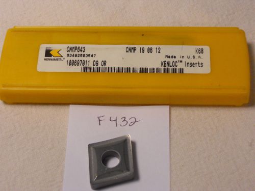 5 new kennametal cnmp 643 carbide inserts. grade: k68. usa made  {f432} for sale