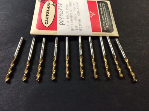 Cleveland 16143  2165tn  no.28 (.1405) screw machine, parabolic drills lot of 10 for sale