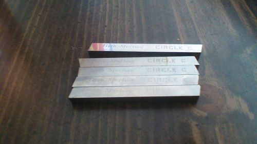 Firth Sterling Circle C 7 Tool Steel For Shaper or Heavy Lathe set of 5