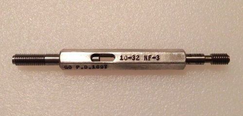10 32 NF 3 THREAD PLUG GAGE MACHINIST TOOLING INSPECTION PD .1697 &amp; .1716