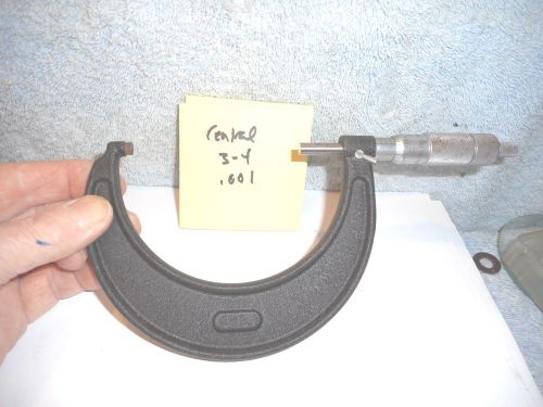Machinists 1/1/ABUY NOWSuper Nice  USA Central 3-4 .001  Toolroom Micrometer