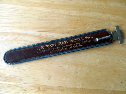 Vintage Precision Stainless Steel 6&#034; Ruler Decimals Anderson Brass Works Alabama