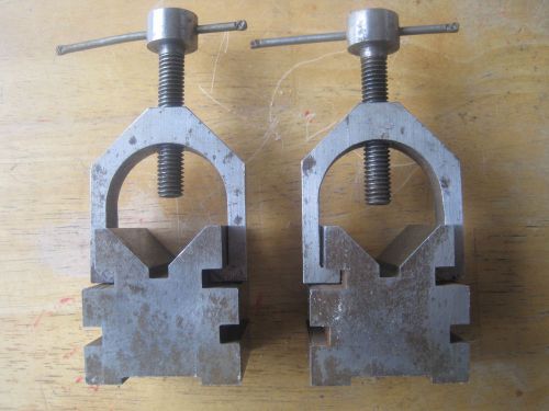 Machinist v-blocks and clamps, large for sale