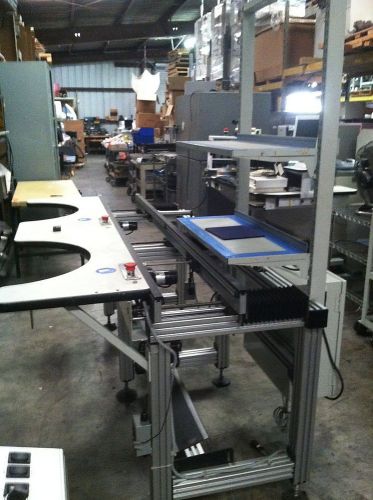 Simplimatic 8010 adjustable width 2 position inspection conveyor for sale