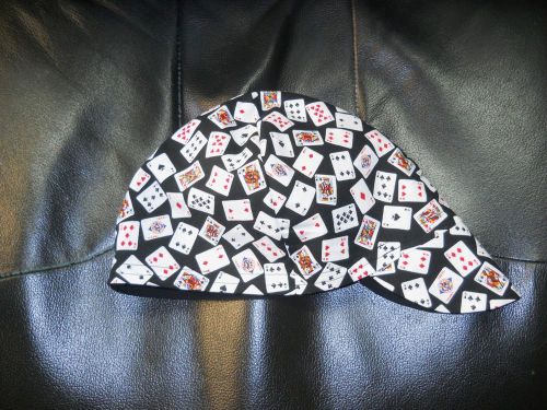 Wendys welding welding hat made with playing cards fabric new! for sale