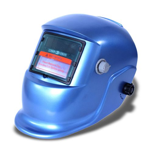 Auto darkening solar welding helmet mask with grinding function blue #8 kj for sale