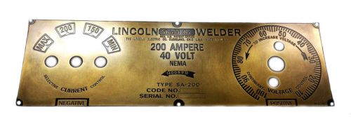Lincoln Sa-200 Antiqued Brass Shorthood FACEPLATE M-6549 BW231