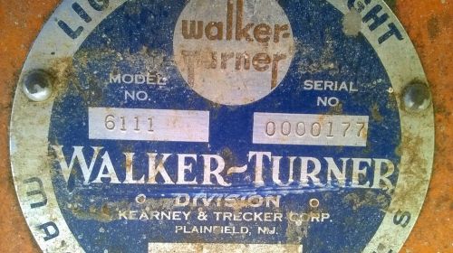 Walker Turner Vertical Spindle Shaper Model 6111