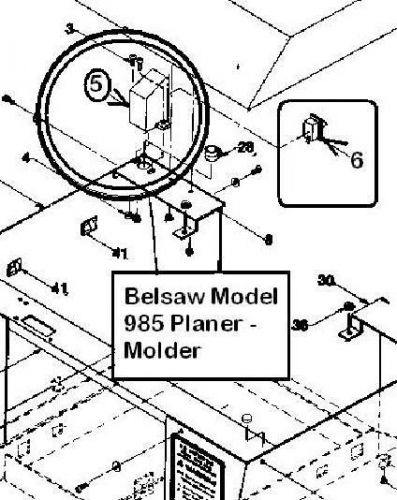 Belsaw Model 985 Hood Safety Interlock Switch &amp; Bracket