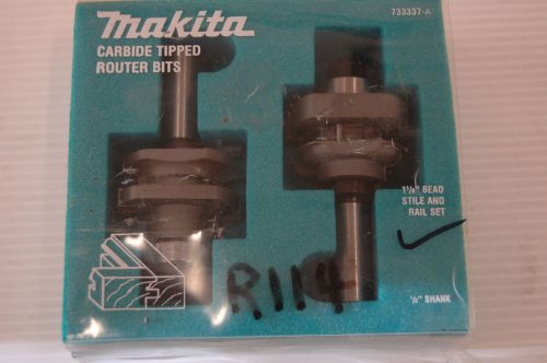 Makita Router Bits  1 5/8&#039;&#039; Bead Stile and Rail Set  1/2&#034; Shank  (733337-A)