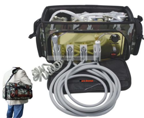 Potable Dental Unit Backpack Type Air Compressor Suction System 3 Way Syringe 4H