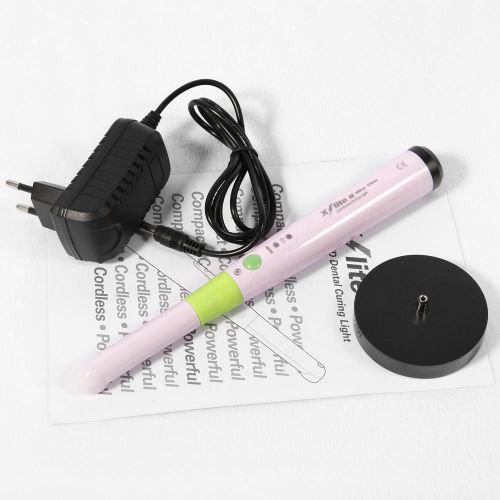 Hot new dental cordless wireless led curing light lamp 330° rotation th pink for sale