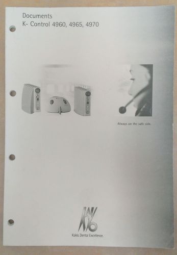 Original KaVo K-Control (4960, 4965, 4970) Manual for Dental Lab in 5 Languages