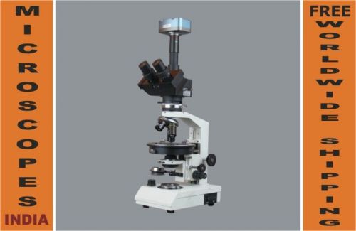 Quality Polarizing Microscope with Strain Free Optics &amp; 3Mp USB Camera HLS EHS