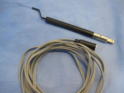 Elmed Neuro Bipolar Bayonet Needle Electrode, w/Cable, Good Condition.