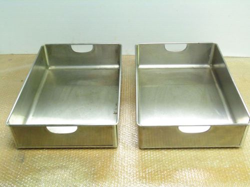 Lot of 2: Lakeside Stainless Steel Drawer Tray, 21 1/2&#034; x 15&#034; x 5&#034;