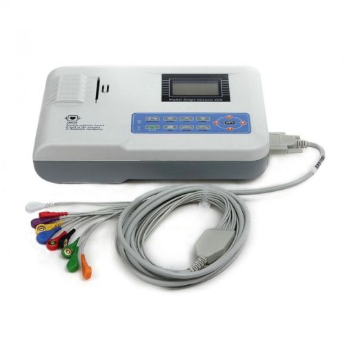 WARRANTYE lectrocardiograph ECG/EKG Machine 160 Cases Portable Digital 1-channel