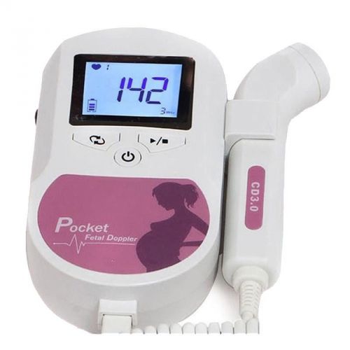 SALENEW CONTEC FETAL DOPPLER BABY HEART MONITOR Pocket Fetal Doppler + GEL TXC3M