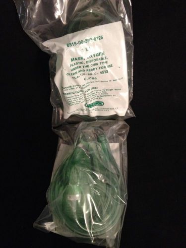 LOT OF 10 HOSPITAK Oxygen Masks Plastic Disposable Under The Chin Type C/C86