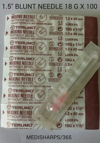100 X STERILE HYPODERMIC SYRINGE BLUNT DRAWING / MIXING NEEDLE