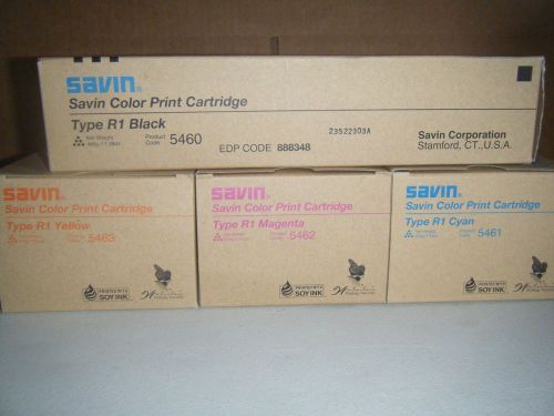 Savin Ricoh R1 Color Toner Set (CYMB) New and Sealed