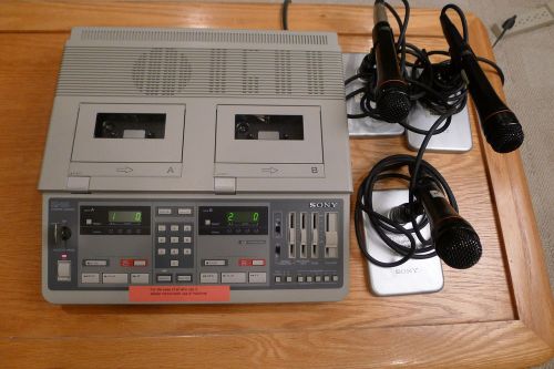 SONY Confer-Corder Courtroom Transcriber Machine with 3 Microphones