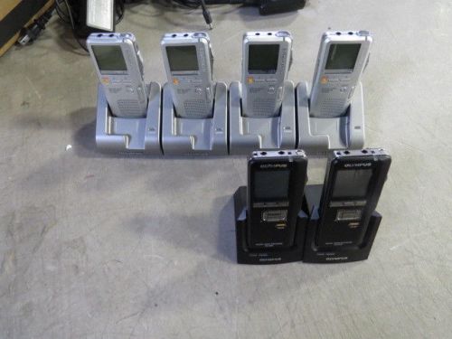 2 olympus ds-5000, 4 ds-4000 voice recorders with docking stations, package deal for sale