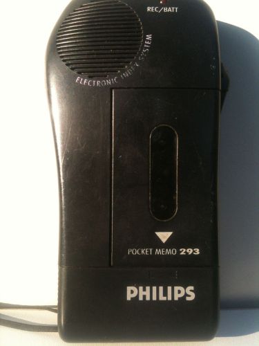 Philips 293 Pocket Memo Dictaphone Dictation Machine Voice Recorder made Austria