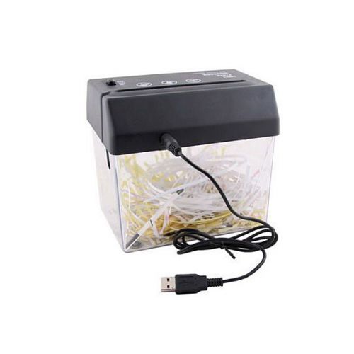 Mini Electric A4 Paper Shredder Cutter USB AA Battery Office PC Laptop Portable