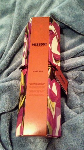 Missoni WINE/LIQUOR BOX - Pink Passione Floral - NIP - storage, case, tote, gift