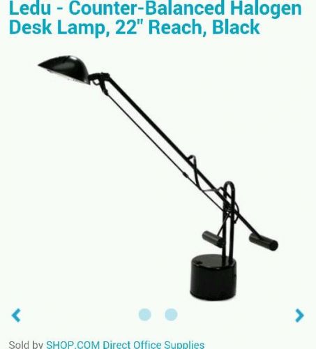 Ledu 22 halogen black desk lamp with counterbalance arm