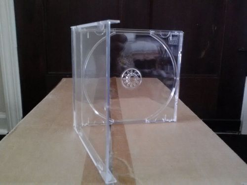 New standard cd clear jewel cases box of 200 qty high quality hard plastic poly for sale