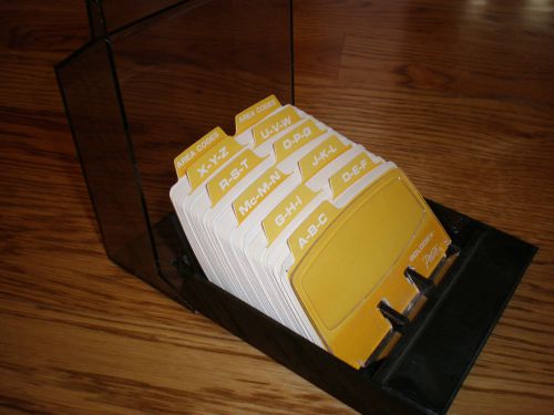 Vintage Rolodex Petite Covered File Card Organizing System With Cards S-310 C