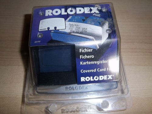 ROLODEX Covered Business Card File Tray  2 1/4&#034; x 4&#034; Black 15353 NEW