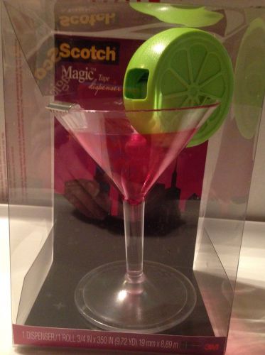 Scotch Fashion Tape Dispenser Cosmo Martini Glass Lime Christmas Gift