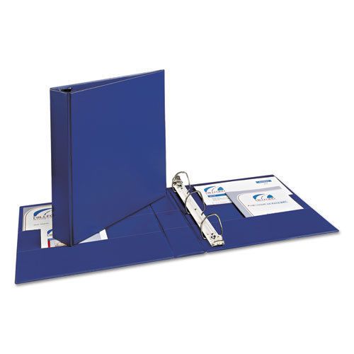 Durable Binder with Two Booster EZD Rings, 1-1/2&#034; Capacity, Blue