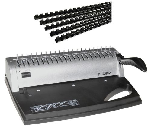 New BIND &amp; GO Cerlox Comb Binding Machine &amp; 3-Hole Punch Combo,Binder,FREE Combs