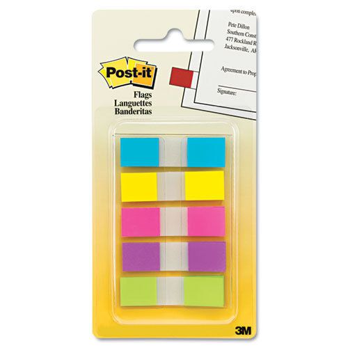 Post-it Flags, 1/2, Assorted Colors, 100 Flags per Dispenser, 29 Packs of 100