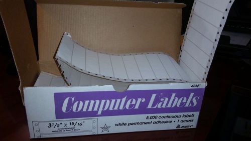 Avery 6232 Computer Labels, 5000-pack 3 1/2&#034; x 15/16&#034;