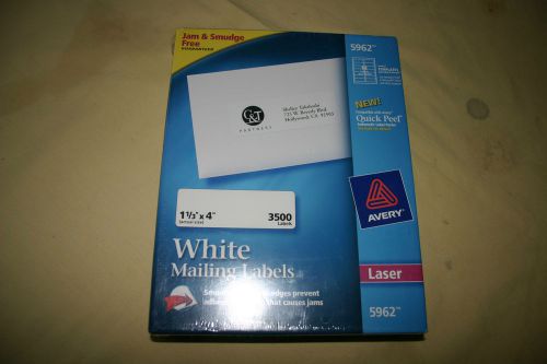 AVERY 5962 WHITE MAILING LABELS LASER 3500