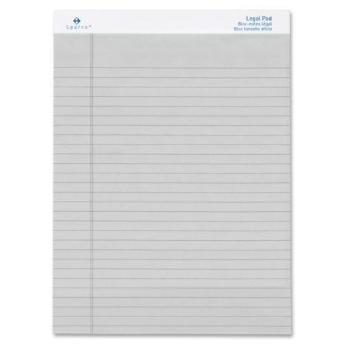 Sparco Gray Legal Ruled Pad - 50 Sheet - 16 Lb - Legal/wide Ruled - (spr01075)