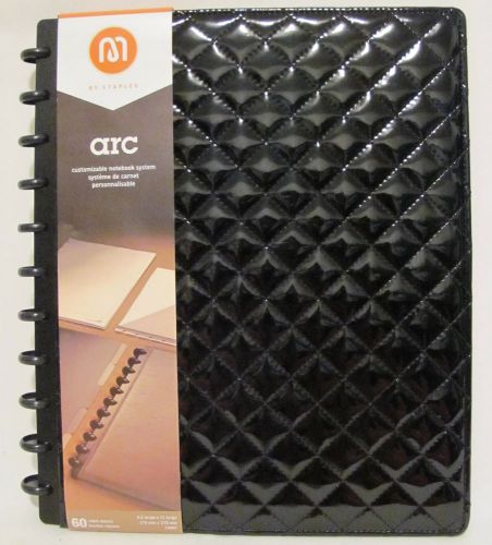 New! ARC Customizable Notebook System Patent Quilted 8.5&#034;x11&#034; Black Plan Gift