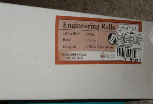 NEW Lindenmeyr Munroe (2 Rolls) Engineering Rolls 18 in X 500 ft - Sealed Box