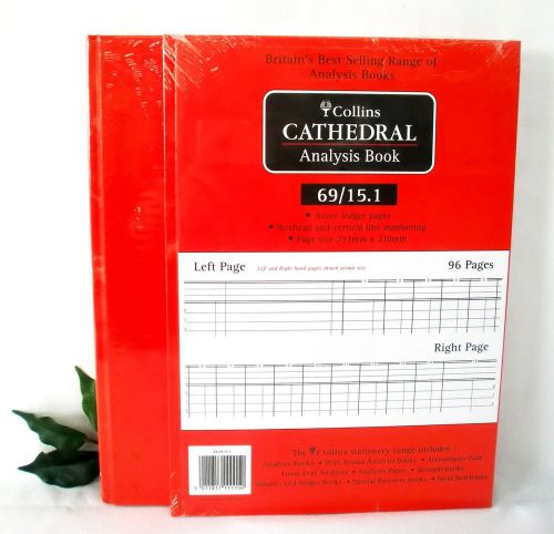 COLLINS Cathedral Analysis Book 69 series Collins 69/15.1 69/15.2 Accounts Book