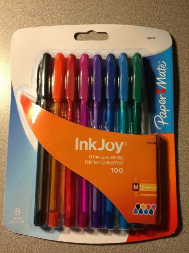 Papermate InkJoy Colored Pens.  8 count