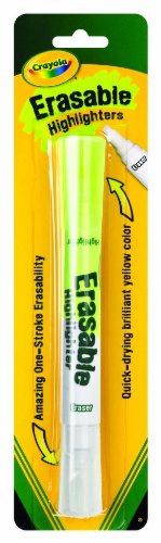 Crayola Dual Ended Erasable Highlighter, Yellow, Pack of 12