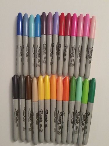 27 Brand New Sharpie Fine Point Permanent Markers