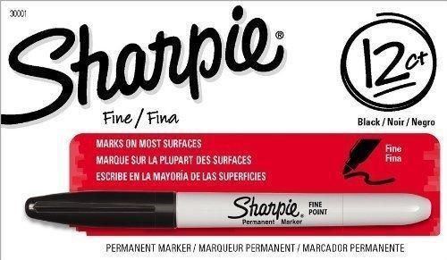 60 sharpie permanent black  fine markers item # 30001 for sale